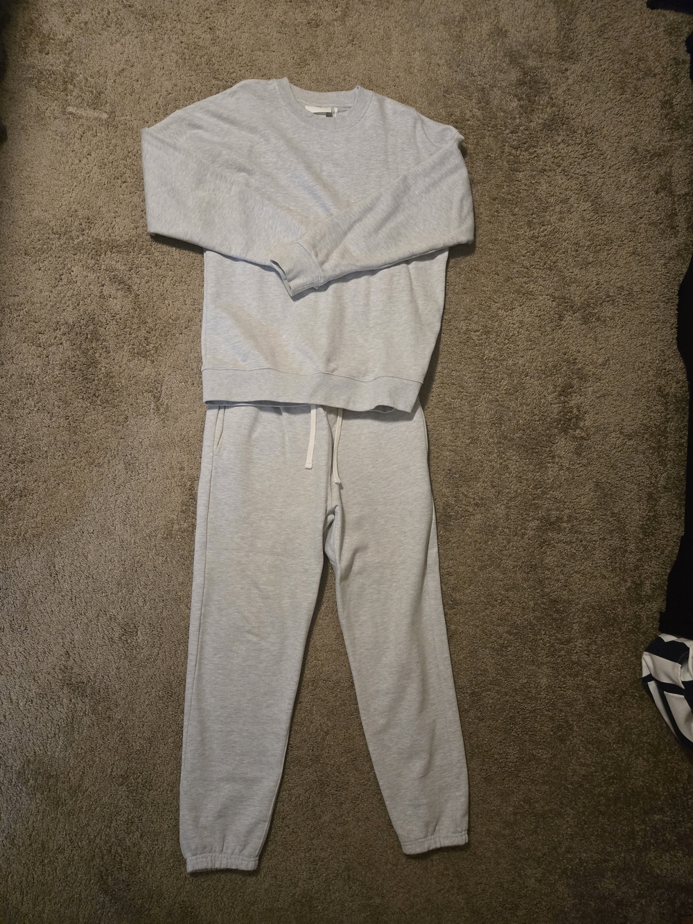 H&M Light Gray Sweatshirt & Jogger Set